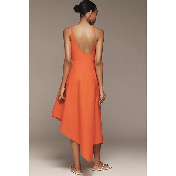 New Yukiko Noritake x Anthropologie Asymmetric Floral Midi Dress $248 SIZE 14 - Picture 4 of 5